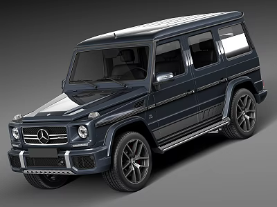 Dark Blue Mercedes G Class Luxury Off Road SUV With Modern Design And Alloy Wheels 3d model