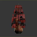 Retro sailing ship ancient ship ancient warship large ancient ship ancient warship 3d model