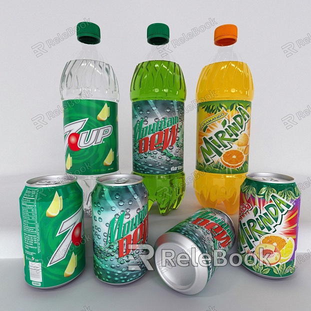 Drinks Coke Fanta 7-Up model