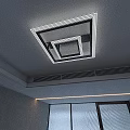 Modern Layered Ceiling Light with LED Strips and Ceiling Trim for Bright Indoor Illumination 3d model