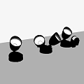 Modern Downlights and Spotlights in Various Styles with Black Finish and Warm Lighting