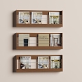 Bookshelf Magazine Wall Decoration Display Bookshelf 3d model