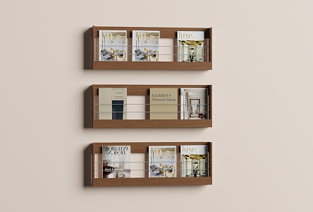 Bookshelf Magazine Wall Decoration Display Bookshelf 3d model