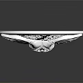 Silver Round Jewelry Piece With Elephant Carving Intricate Design And Shiny Surface On Dark Background