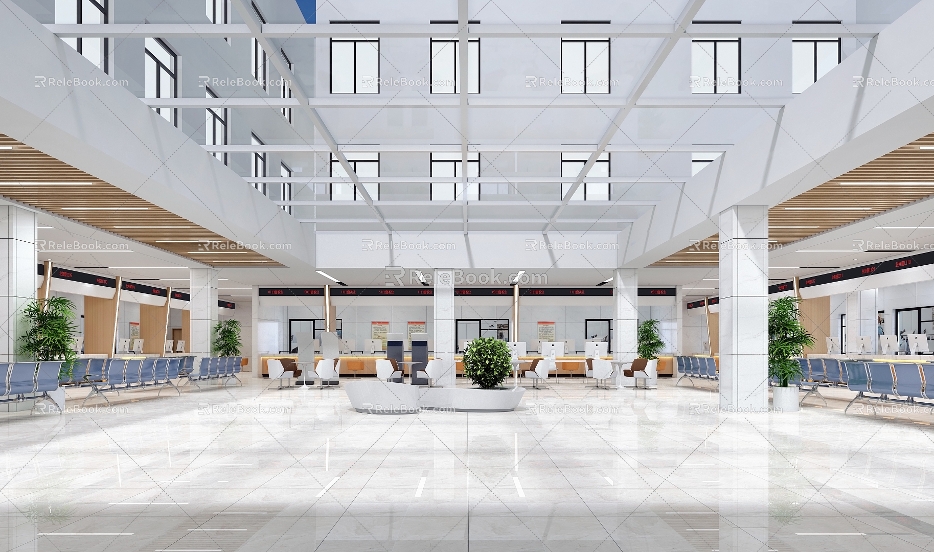 Modern Hall Service Hall 3d model