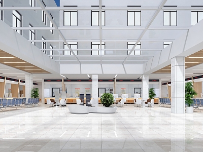 Modern Hall Service Hall 3d model