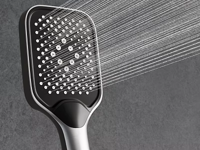 Modern Shower Head Design With Multiple Spray Holes And Fine Water Flow 3d model