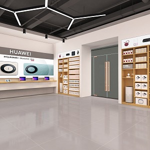 Mobile Phone Store Experience Table Computer Digital Accessories Cabinet Fashion Cabinet Display Cabinet Shelf Huawei Mobile VR Game 3d model