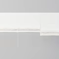 Elegant White Window Blinds With Pleated Design And Soft Fabric Material 3d model