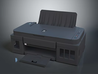 Sleek Black Office Printer With Control Panel And Paper Tray For Workplace Use 3d model