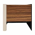Modern Bedside Table Design With Wooden Drawer Black Legs And White Panel
