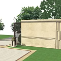 Jane European Gate View Wall 3d model