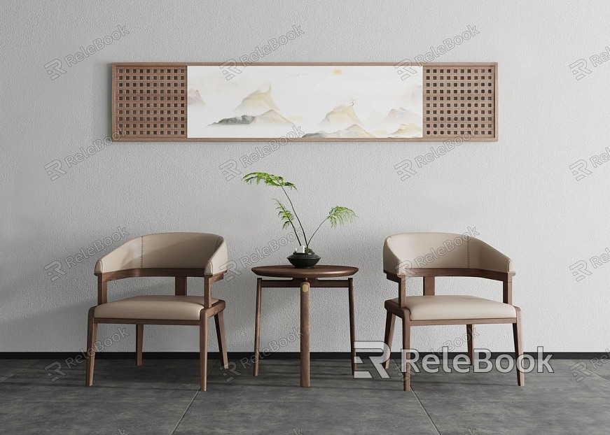 Casual table and chair combination model