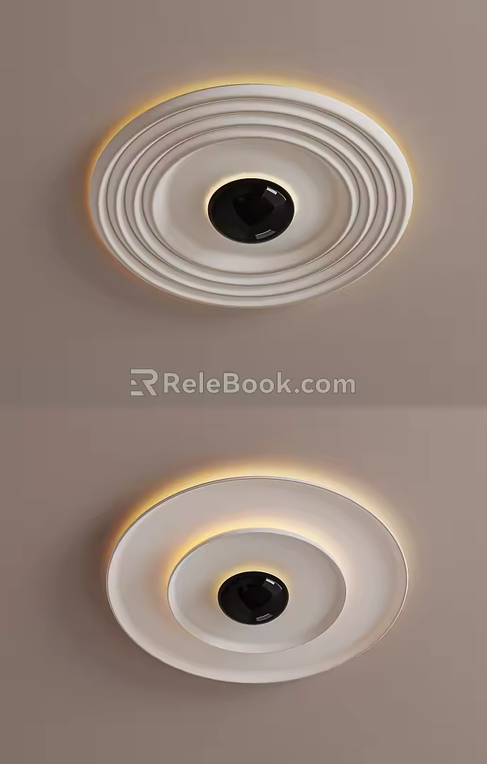 round ceiling lamp 3d model