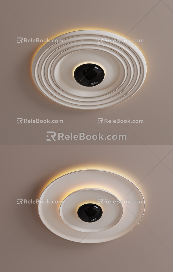 round ceiling lamp 3d model