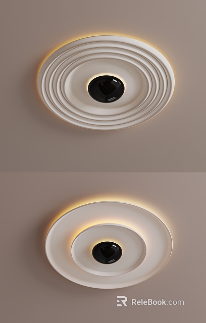 Modern Ceiling Lights With Layered Design And Lighting 3d model 