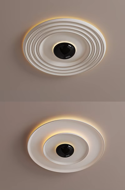 Modern Ceiling Lights With Layered Design And Lighting 3d model Modern Ceiling Lights With Layered Design And Lighting 3d model
