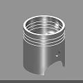 3D Rendered Mechanical Piston Engine Component With Cylindrical Shape And Hole