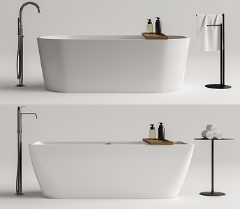 Modern Bathtub Combination Corner Faucet 3d model