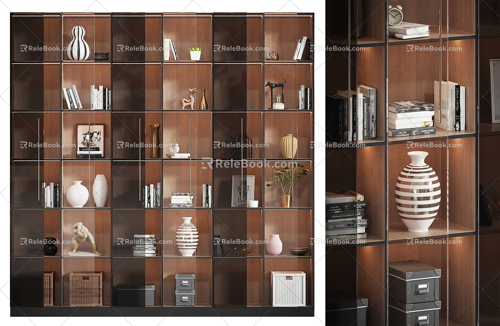 Bookshelf Decorative Rack 3d model