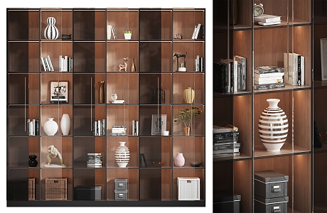 Bookshelf Decorative Rack 3d model