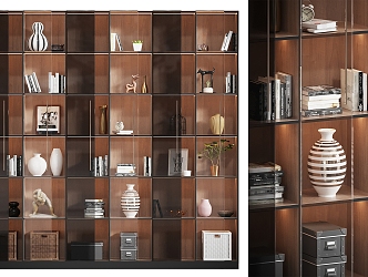 Bookshelf Decorative Rack 3d model