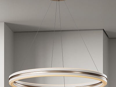 Modern Chandelier Light Luxury Minimalist Cream Style 3d model