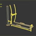 Yellow And Black Outdoor Fitness Equipment Parallel Bars With Steel Pedal Frame Design