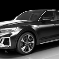 Audi Black SUV Modern Sporty Design With Stylish Front Grille And Alloy Wheels
