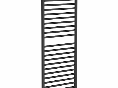 Modern Bathroom Accessories Black Vertical Striped Storage Rack For Towels 3d model
