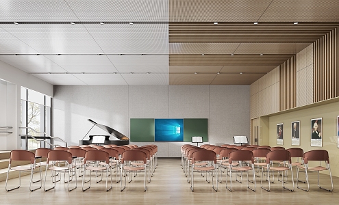 Modern Music Classroom 3d model