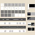 Switch socket mobile track socket intelligent switch visual panel 3d model