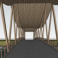 modern bridge landscape bridge arch bridge pedestrian bridge curve bridge landscape bridge waterfront landscape bridge wooden bridge 3d model