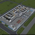 Modern School Buildings Campus With Green Trees Lawns And Well Planned Layout