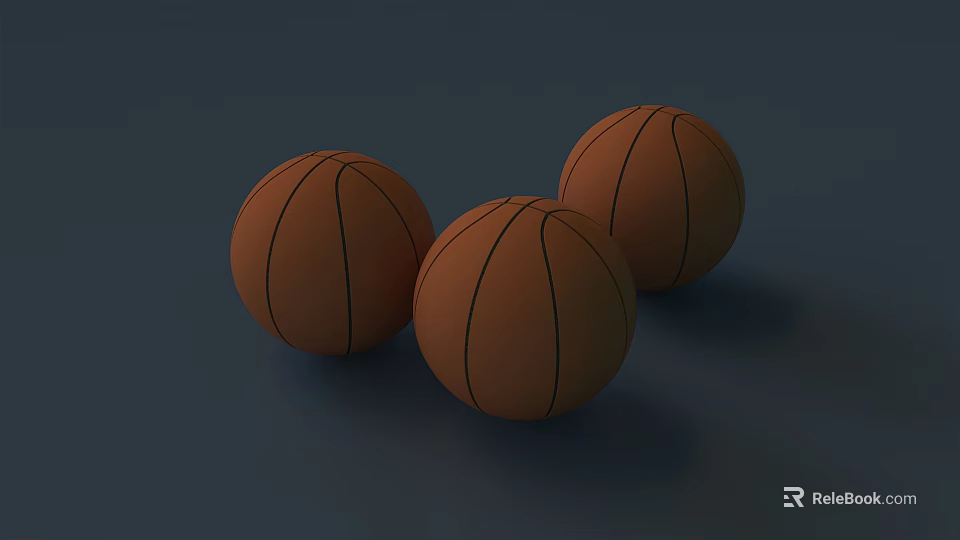 Three High Quality Basketballs Essential Sports Equipment For Training And Games 3d model 