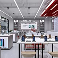 Spacious Bright Modern Smartphone And Digital Electronics Specialty Store Interior Design With Product Display Counters