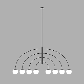 Modern Minimalist Chandelier Simple Chandelier Restaurant Chandelier 3d model