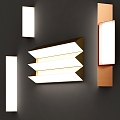 wall lamp double column wall lamp flos 3d model