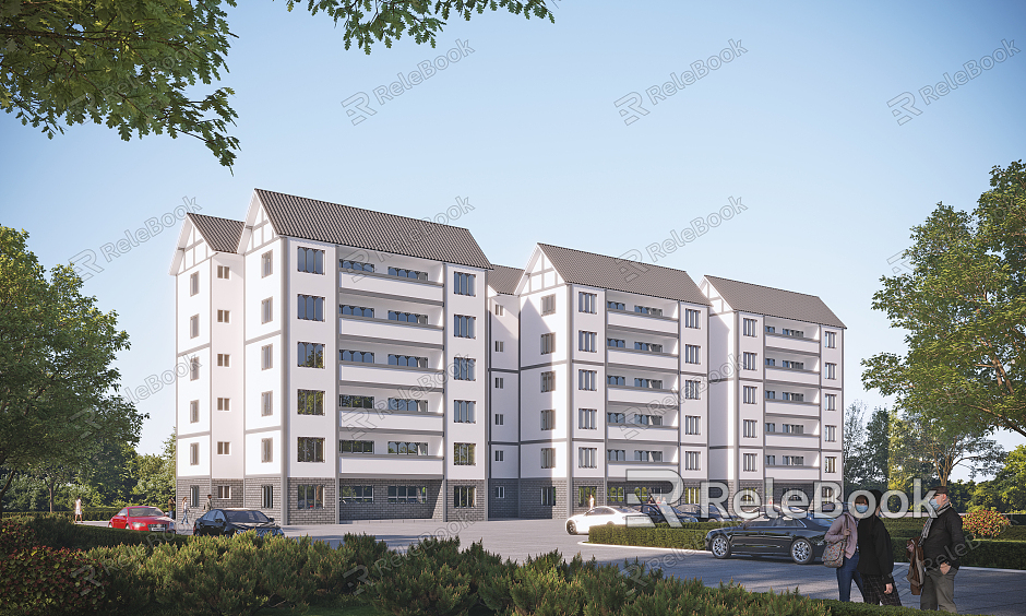 New Chinese Residential Building Dormitory Building model