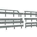 Metal Road Guardrail With Reflective Strips And Durable Steel Posts For Highway Safety