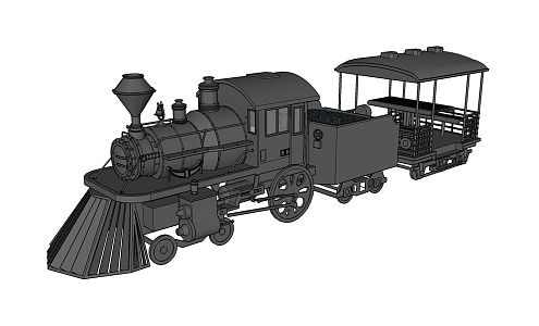 Retro Train 3d model