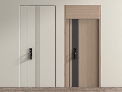 Modern security door Minimalist entry door Single door Smart door Top door model