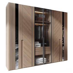 Modern Wardrobe Open Wardrobe Glass Wardrobe 3d model