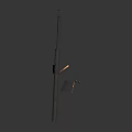Black Modern Tactical Submachine Gun With Metallic Finish Magazine And Ammunition Bullets
