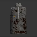 Old Rusty Metal Bucket For Household Storage With Rust Spots And Metal Construction