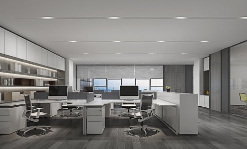 Modern Public Office Area Special-shaped Meeting Room Office 3d model