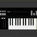 Electronic MIDI Controller With Colorful Keys And Black Control Panel