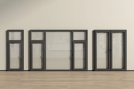modern window casement window glass window 3d model