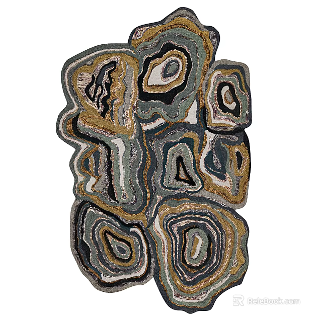 Shower Sauna Space With Colorful Textured Art Decor 3d model 