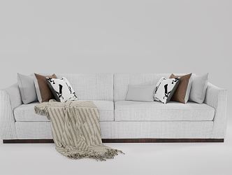 Modern double sofa 3d model